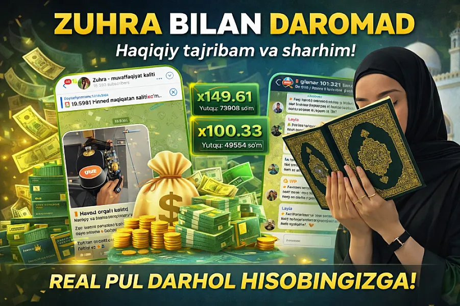 Zuhra bilan daromad: Telegram kanali haqida haqiqiy tajriba va sharh